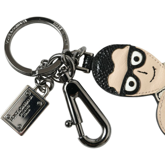 Dolce & Gabbana Leather Dominico Stefano #DGFAMILY Logo Badge Keychain SMY101350