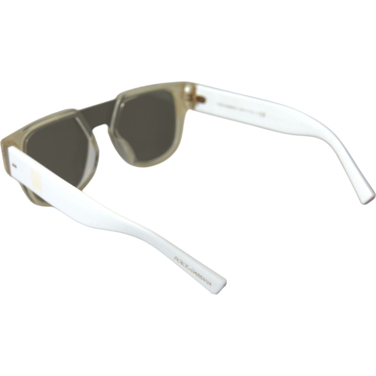 Dolce & Gabbana White Acetate Mirror Lenses DG4356 Sunglasses GLA1337
