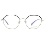 Emilio Pucci Black Women Glasses Frame, metal full-rim, round style, with demo lenses, size 54-19-140, includes branded case.