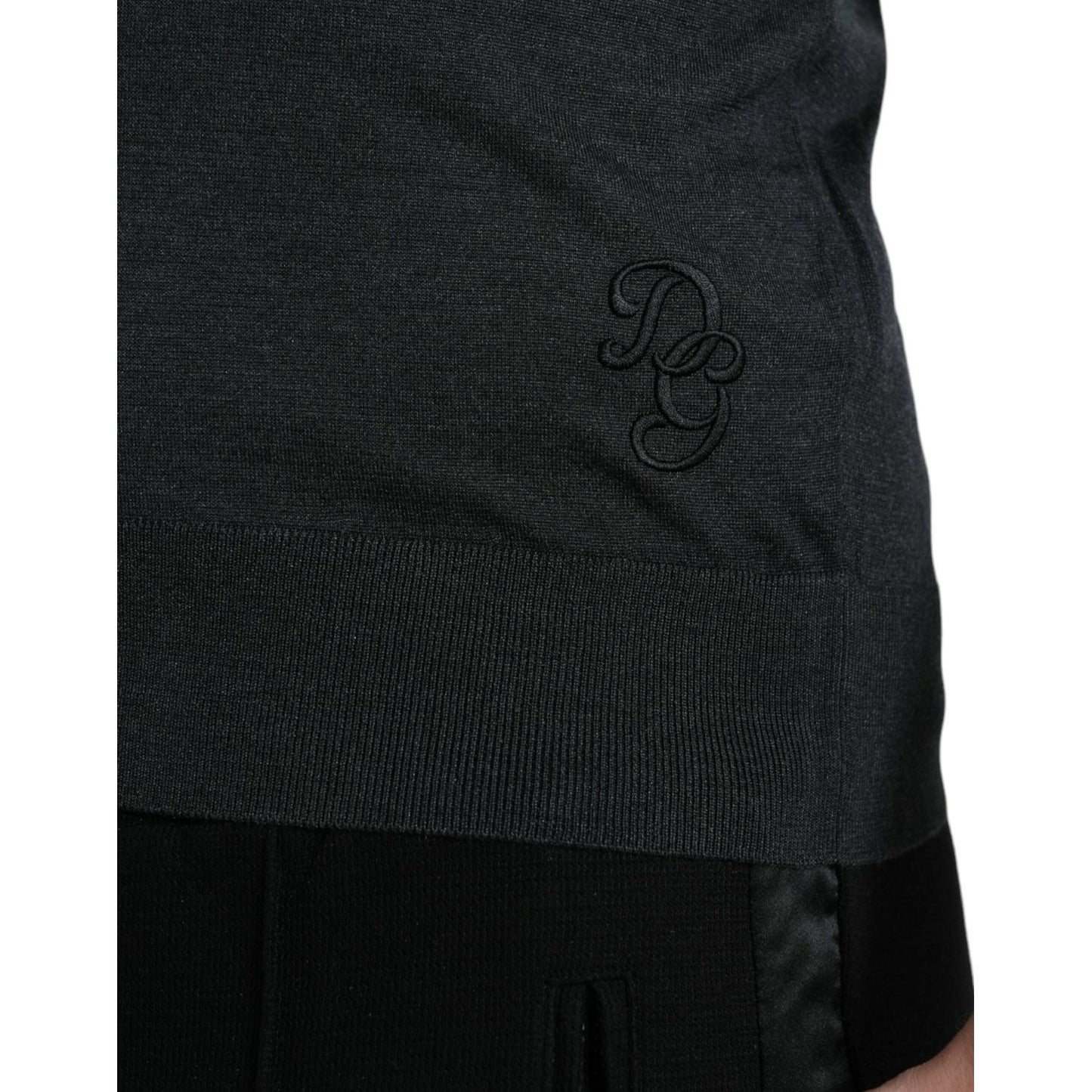 Dolce & Gabbana Dark Gray Crew Neck Short Sleeves T-shirt