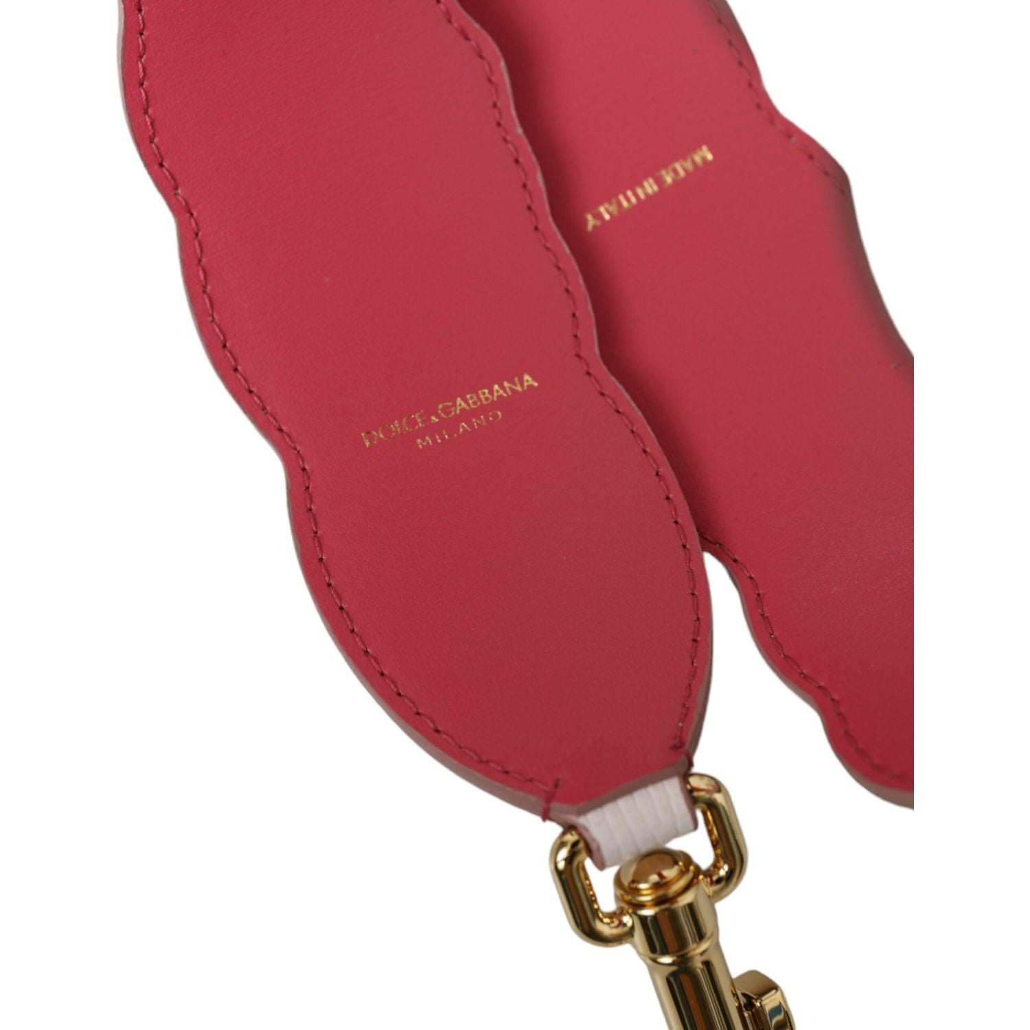 白色花卉皮革配饰肩带