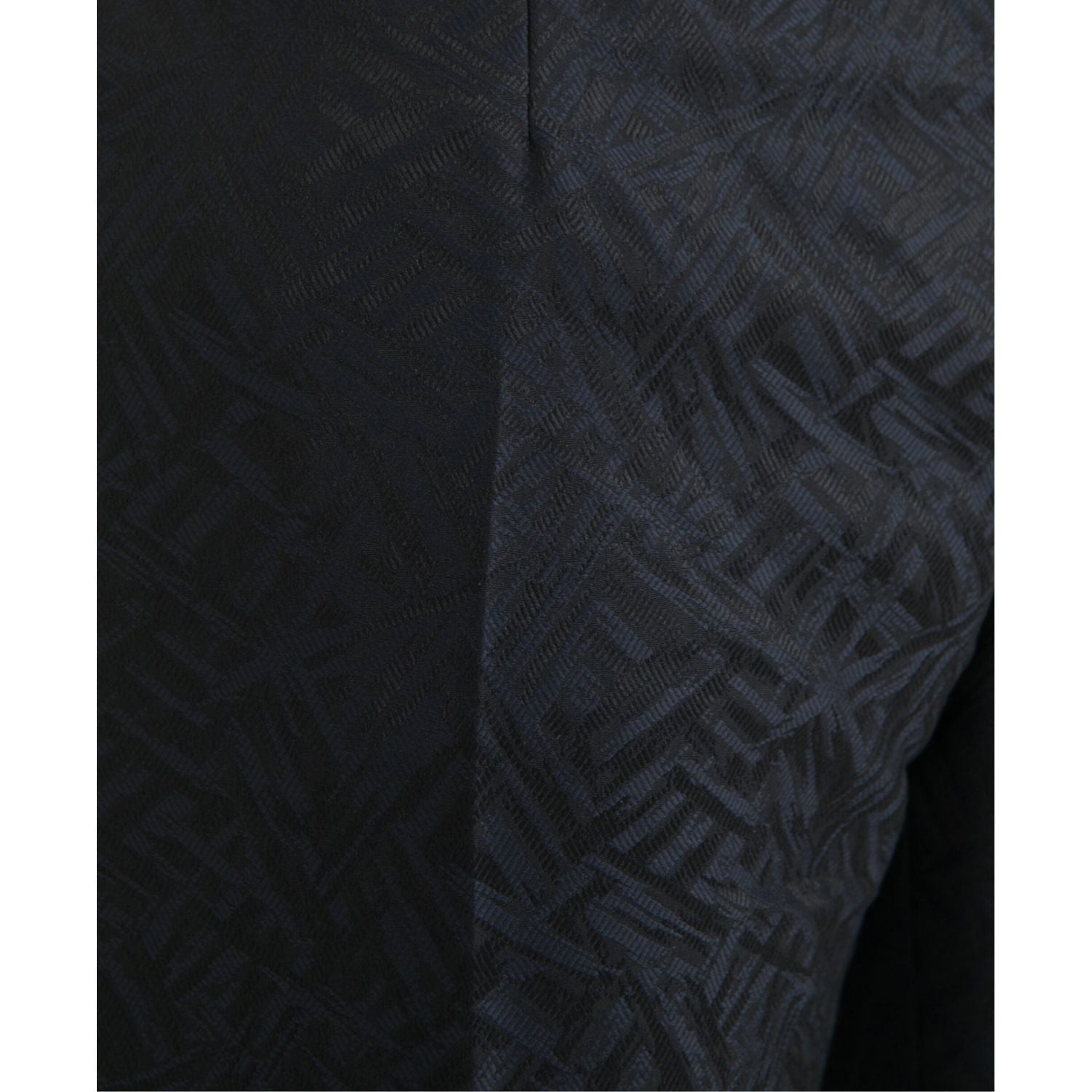 蓝色 男士织锦羊毛紧身正装裤