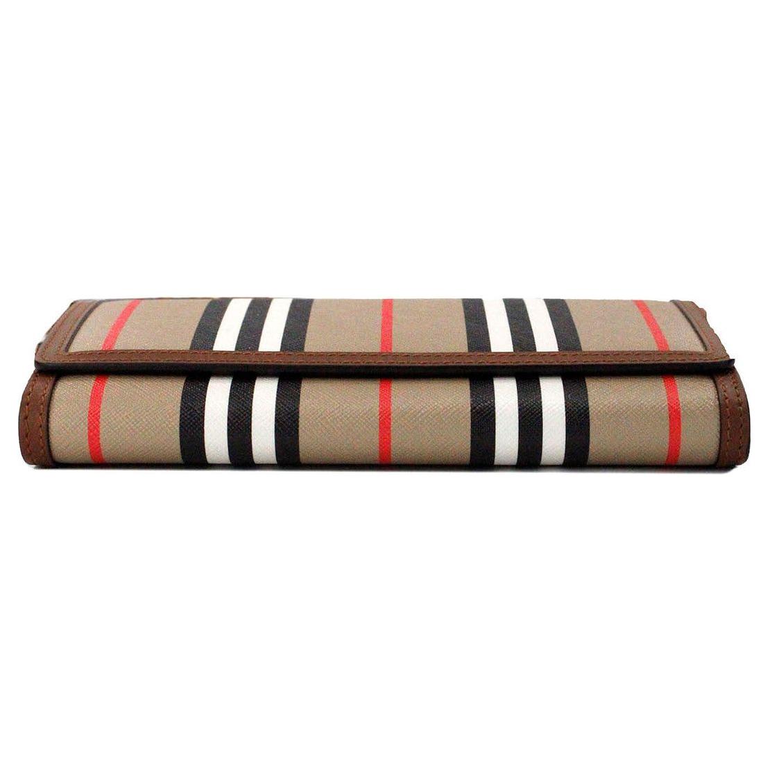 حقيبة كتف من Burberry Hannah Icon Stripe Archive Tan من الجلد الصناعي