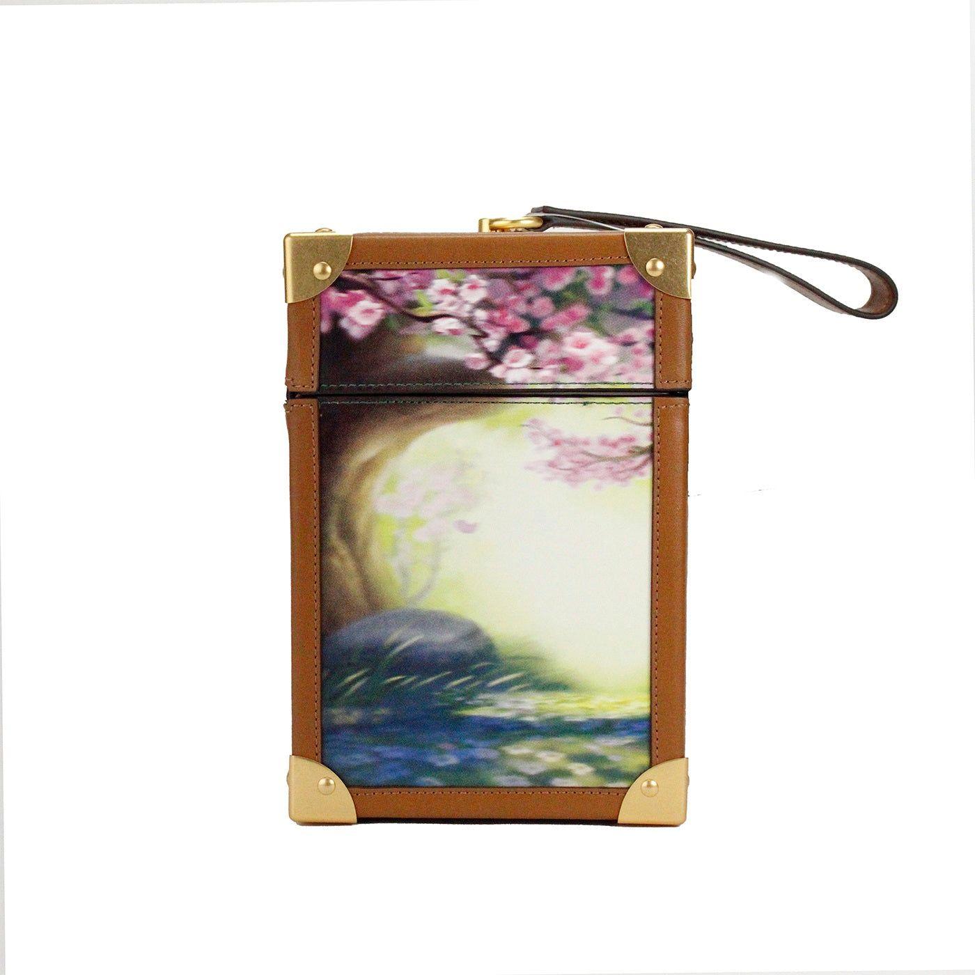 迪士尼小鹿斑比 3D 行李箱印花 PVC 顶部提手手拿包