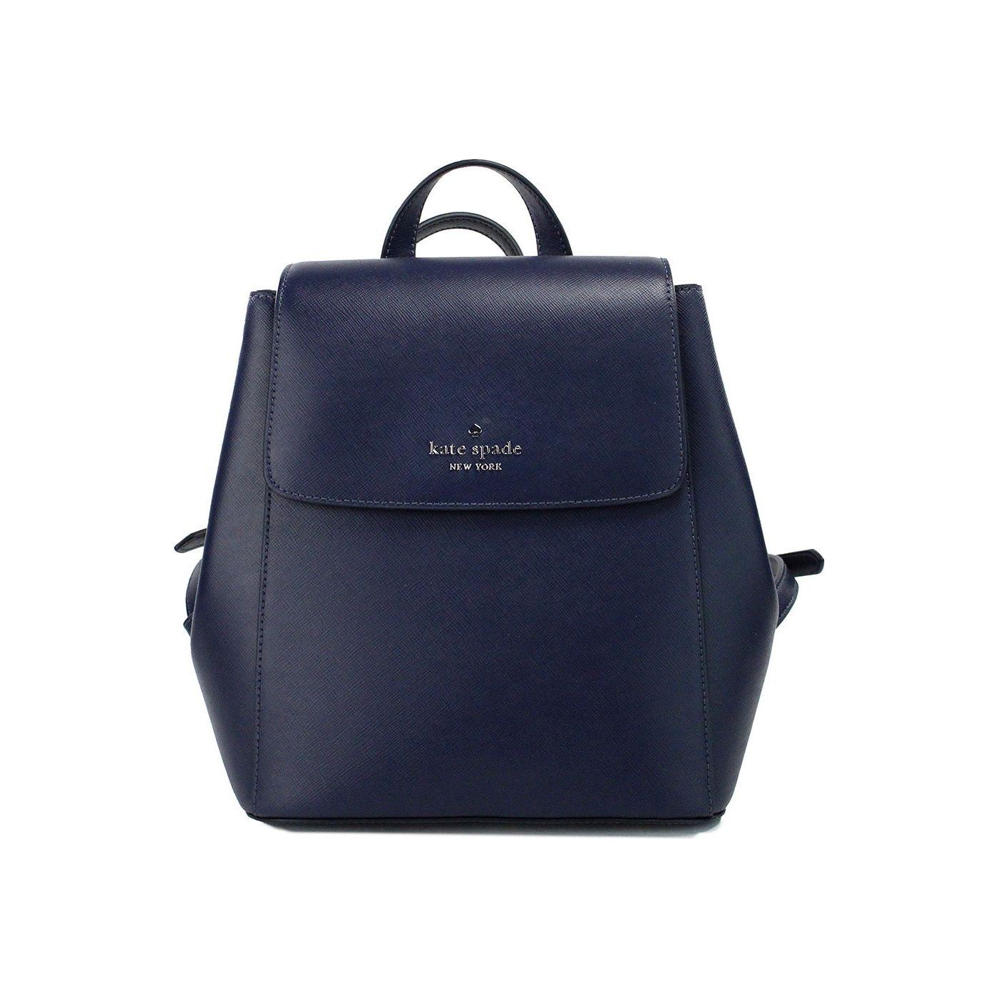 Madison 海军蓝 Saffiano 皮革中号翻盖单肩背包