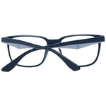 BMW Blue Men Glasses Frame, full-rim rectangle style with plastic material, blue frame color. Includes branded case, no lenses effect.