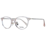 Max Mara Pink Women Glasses Frame, full-rim rose plastic with butterfly style, size 50-18-135, includes branded case.