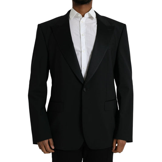 Dolce & Gabbana Black SICILIA Single Breasted Coat Blazer JKT4020-58