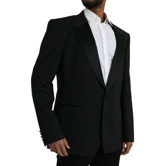 Dolce & Gabbana Black SICILIA Single Breasted Coat Blazer JKT4020-58