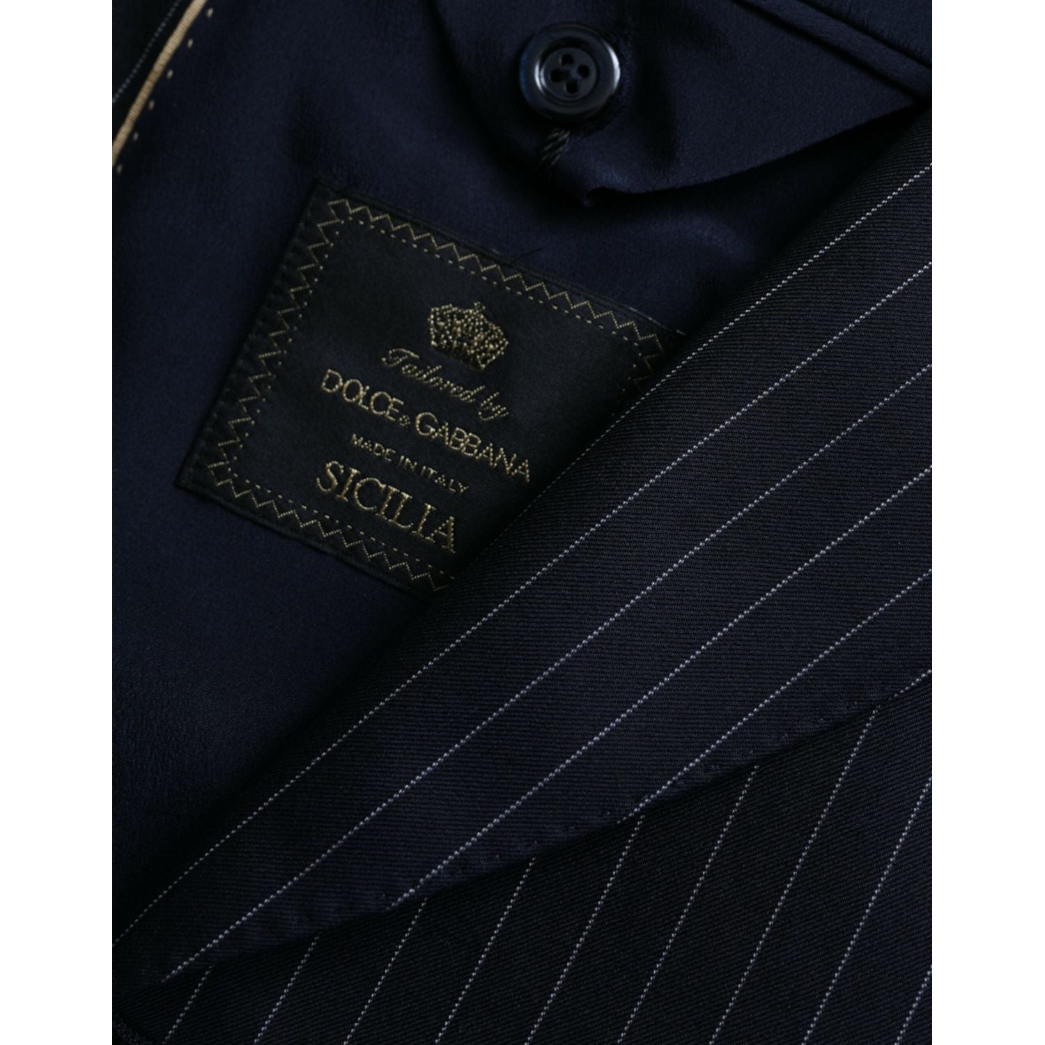 黑色条纹 SICILIA 双排扣大衣