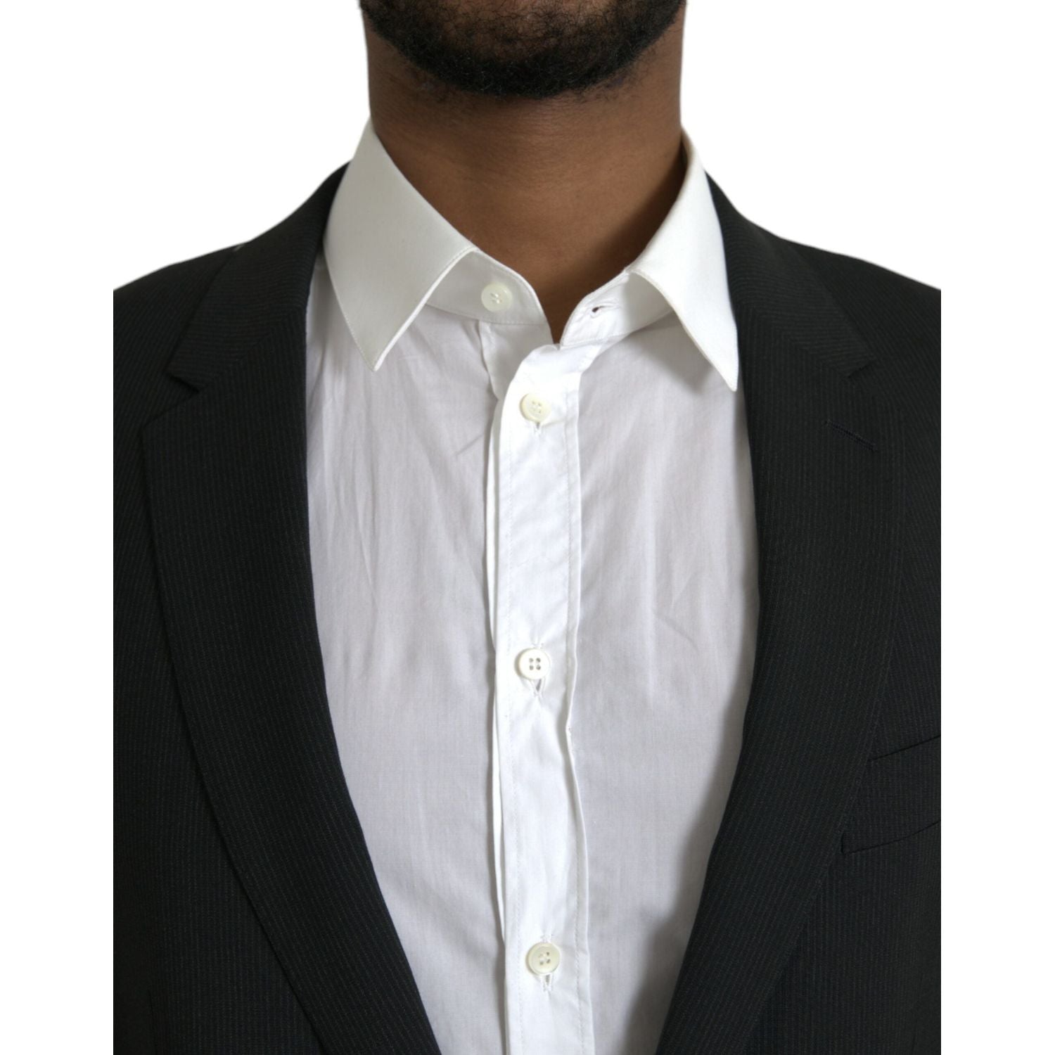 蓝色 MARTINI 披肩单排扣西装外套