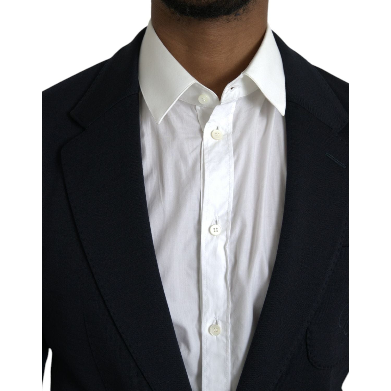 سترة من الصوف الأسود بفتحة واحدة من دولتشي آند غابانا