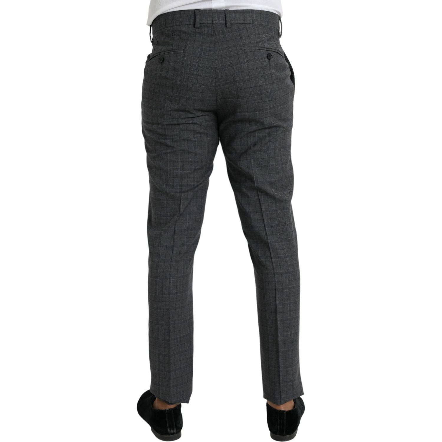 灰色格子羊毛 MARTINI 正装两件套西装