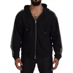 Dsquared² Black Embellished Full Zip Hooded Sweater Dsquared² Black