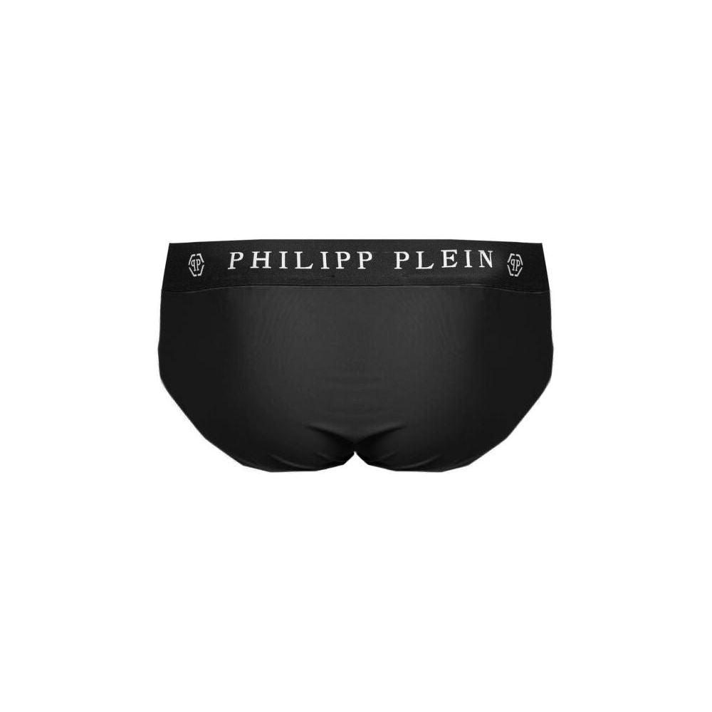 Philipp Plein Black Polyamide Men's Swimwear