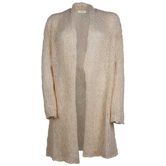 Alpha Studio Beige Alpaca Wool Women Dress