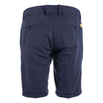 Yes Zee Chic Blue Cotton Blend Bermuda Shorts YE-12213-W30