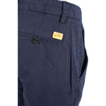 Yes Zee Chic Blue Cotton Blend Bermuda Shorts YE-12213-W30