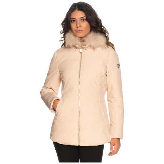 Yes Zee Beige Polyamide Women's Jacket