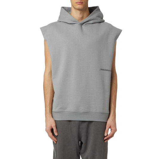 Hinnominate Gray Cotton Men Hooded Sweater HI-8647-XXL