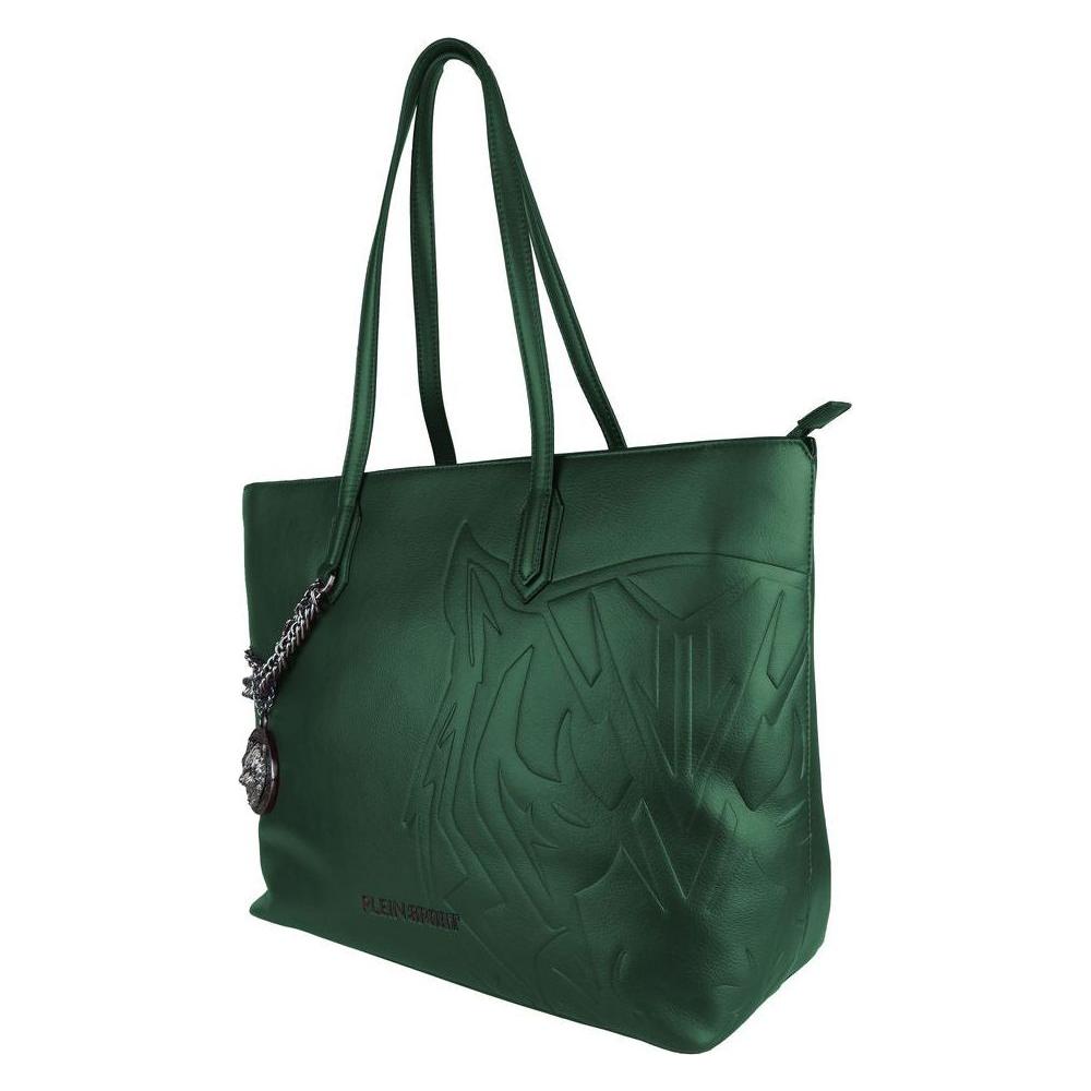 Plein Sport Green Polyethylene Women Shoulder Bag WOMAN TOTES