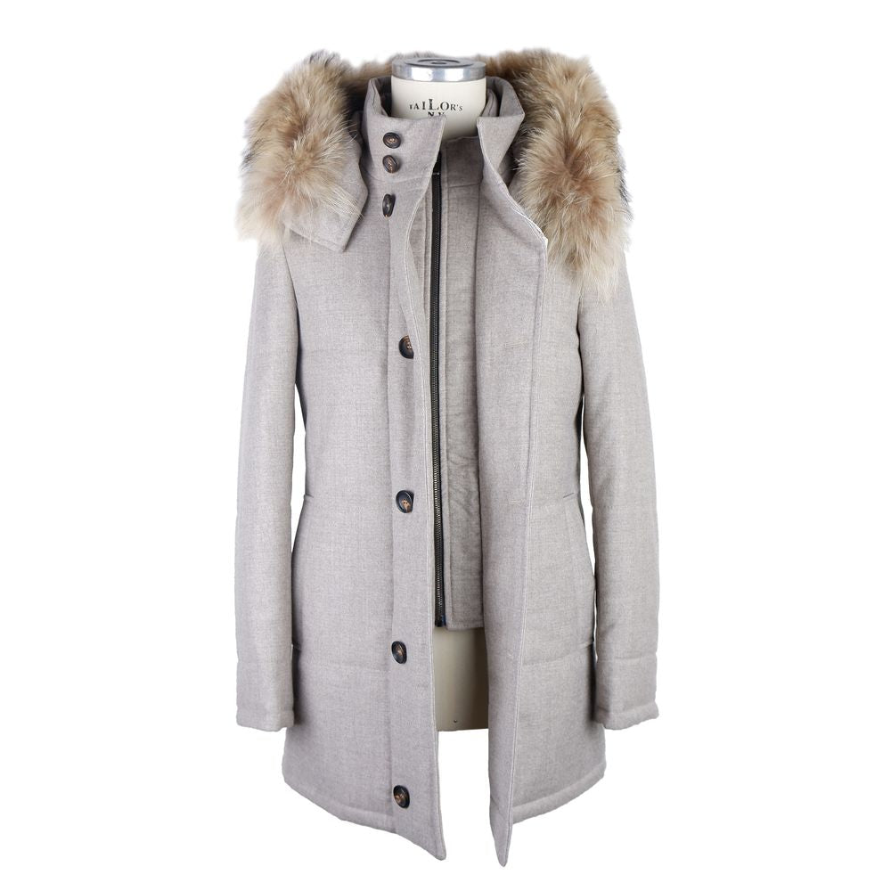 Made in Italy Gray Wool Jackets & Coat
