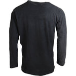 Dsquared² Black Cotton Linen Long Sleeves Pullover Sweater Dsquared² Dark Slate Gray