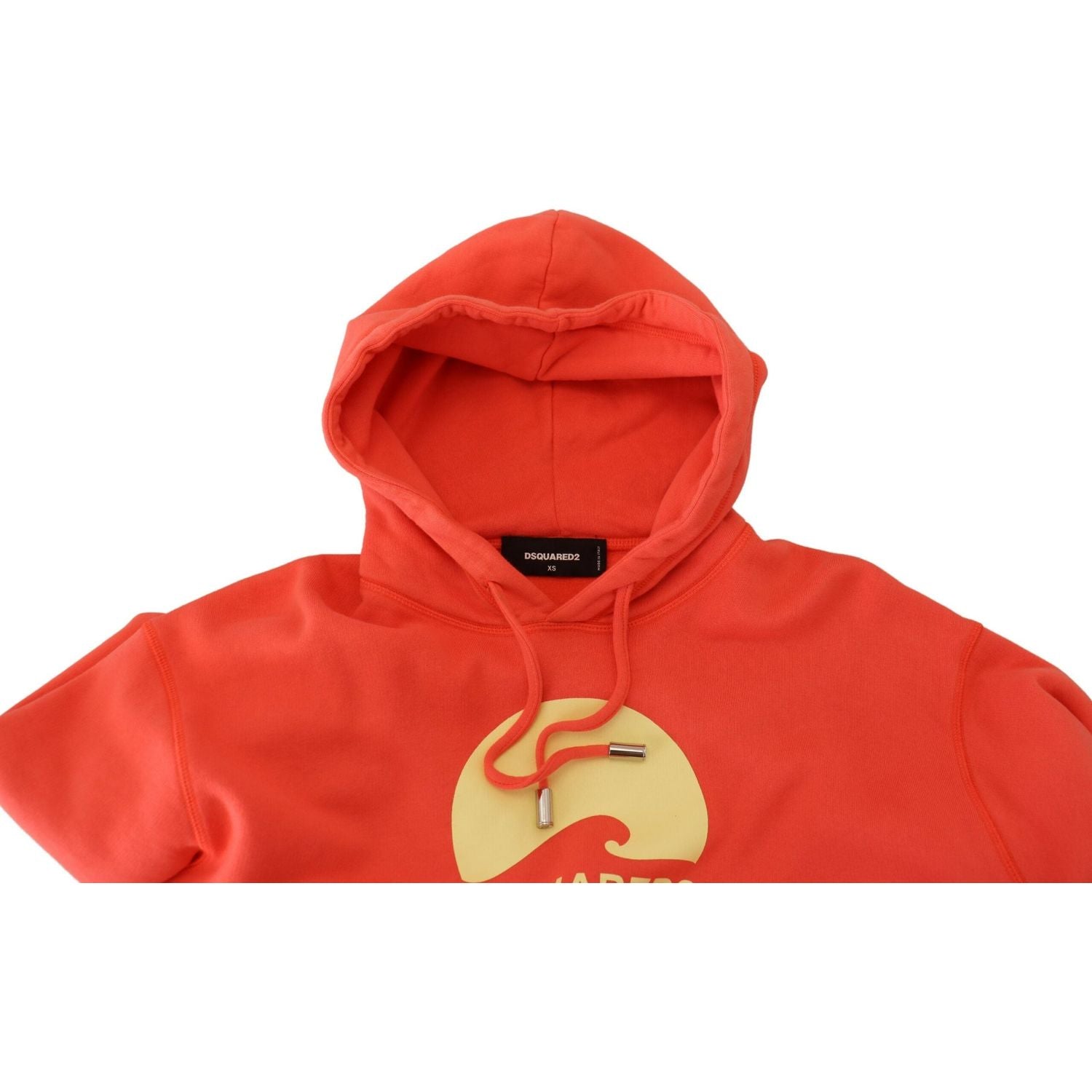 粉色徽标印花棉质连帽卫衣