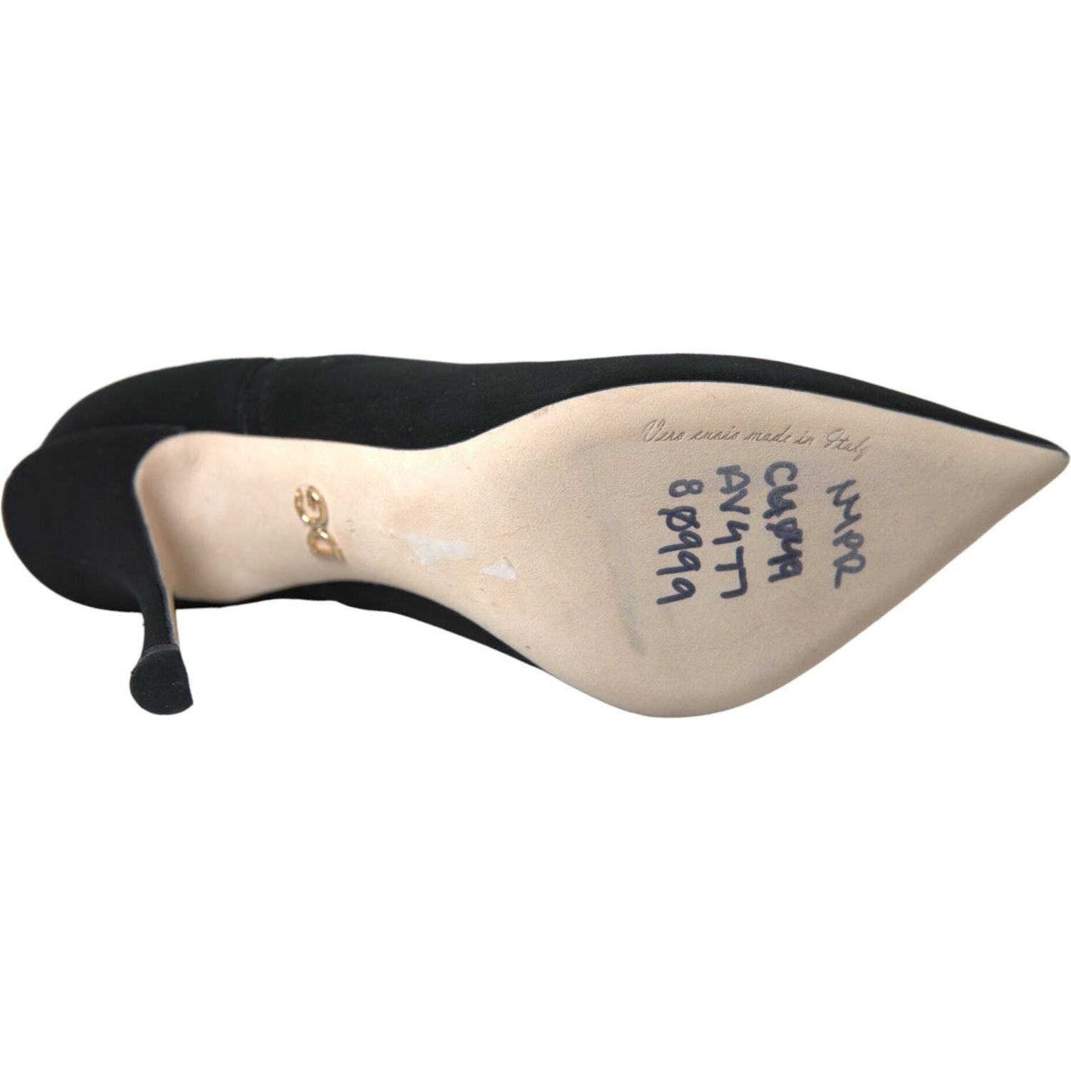 حذاء دولتشي آند غابانا أسود بكعب ستيليتو يصل إلى منتصف الساق