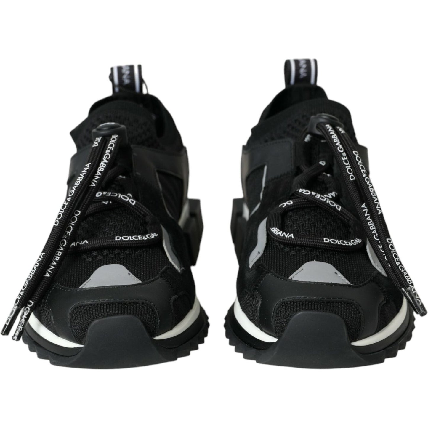 Dolce & Gabbana Black Mesh Sorrento Trekking Sneakers Shoes