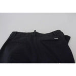 Dsquared² Black Checkered High Waist Straight Pants Dsquared² Light Gray