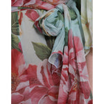Dolce & Gabbana Blue Floral Print Tiered Long Maxi Dress DR281188-38