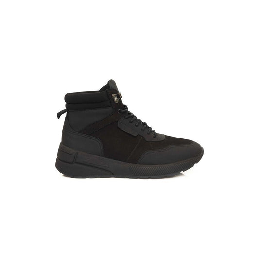 Cerruti 1881 Black Leather Men Sneaker