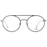 Tod's Black Women Glasses Frame, full-rim black metal, aviator style with demo lenses, includes branded case. Size 52-19-145.
