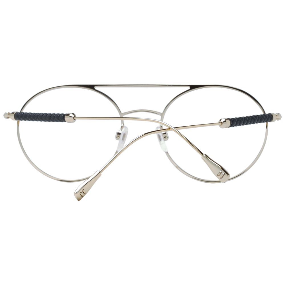 Front view of Tod's Black Women Glasses Frame in full-rim aviator style with metal and plastic. Size 52-19-145.