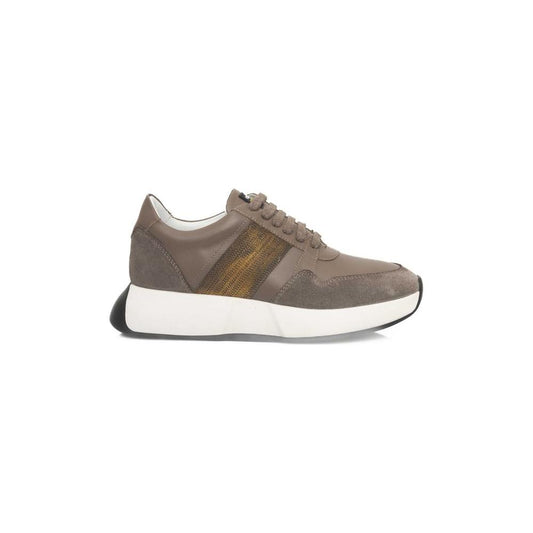 Cerruti 1881 Beige Cowhide Women Sneaker