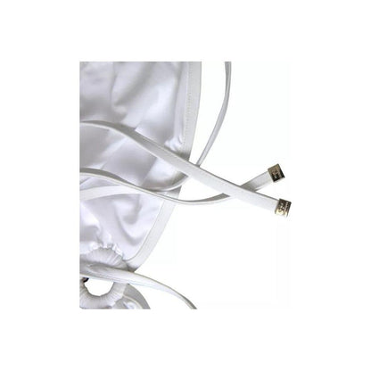 Dolce & Gabbana White Nylon Stretch Swimwear Top Bikini