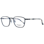 Hackett Black Men Glasses Frame in full-rim stainless steel, featuring rectangle shape and demo lenses. Includes branded case.