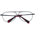 Sandro Black Men Glasses Frame, stainless steel full-rim aviator style with a branded case.