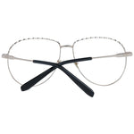 Sandro Black Women Glasses Frame with full-rim round metal design, demo lenses, and included branded case.