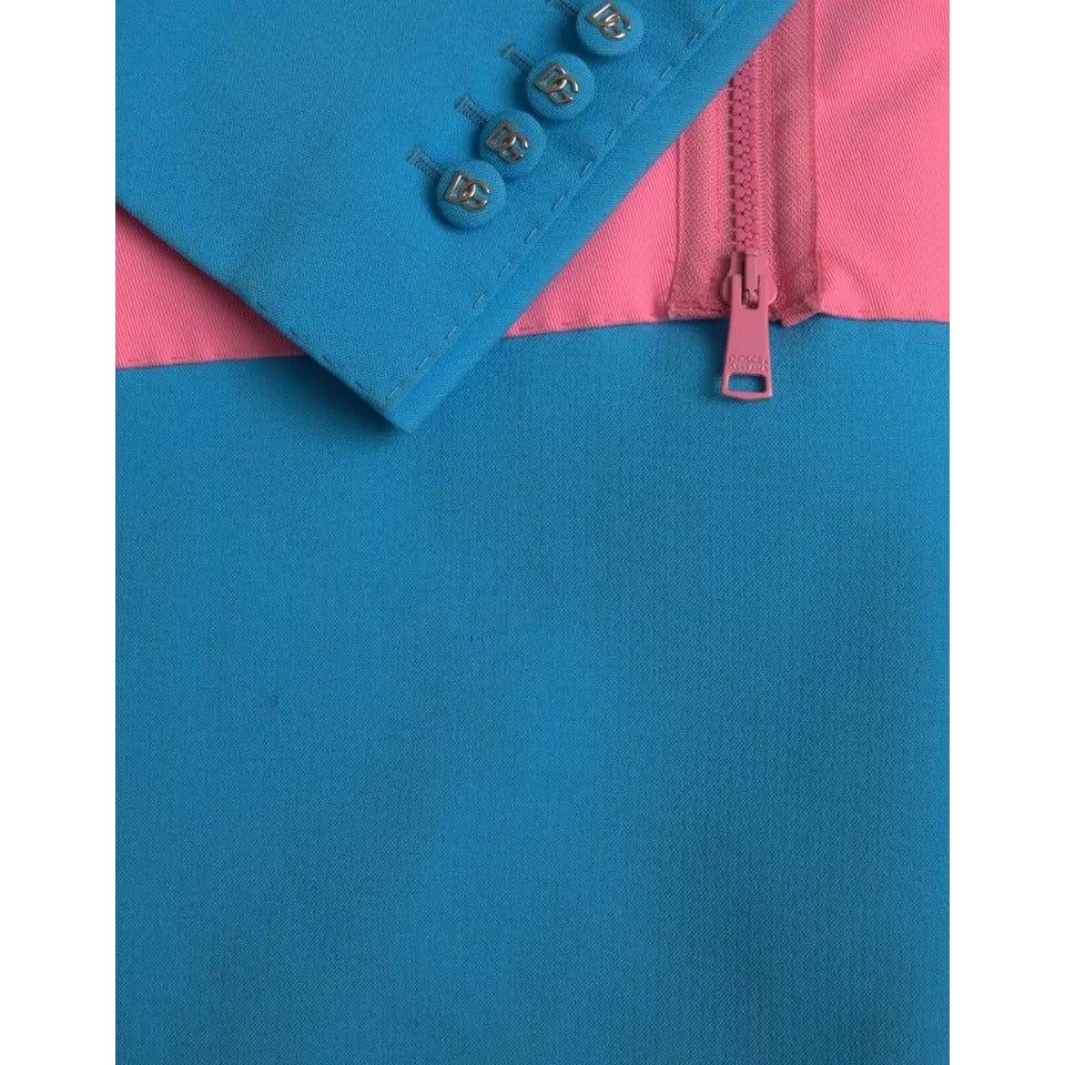 جاكيت دولتشي آند غابانا متعدد الألوان بتصميم طية صدر مدببة