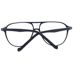 Hackett Black Men Glasses Frame, acetate full-rim aviator with demo plastic lenses, size 54-12-145, includes branded case.