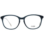 Maje Black Women Glasses Frame with black acetate full-rim, square style, demo plastic lenses, includes branded case.
