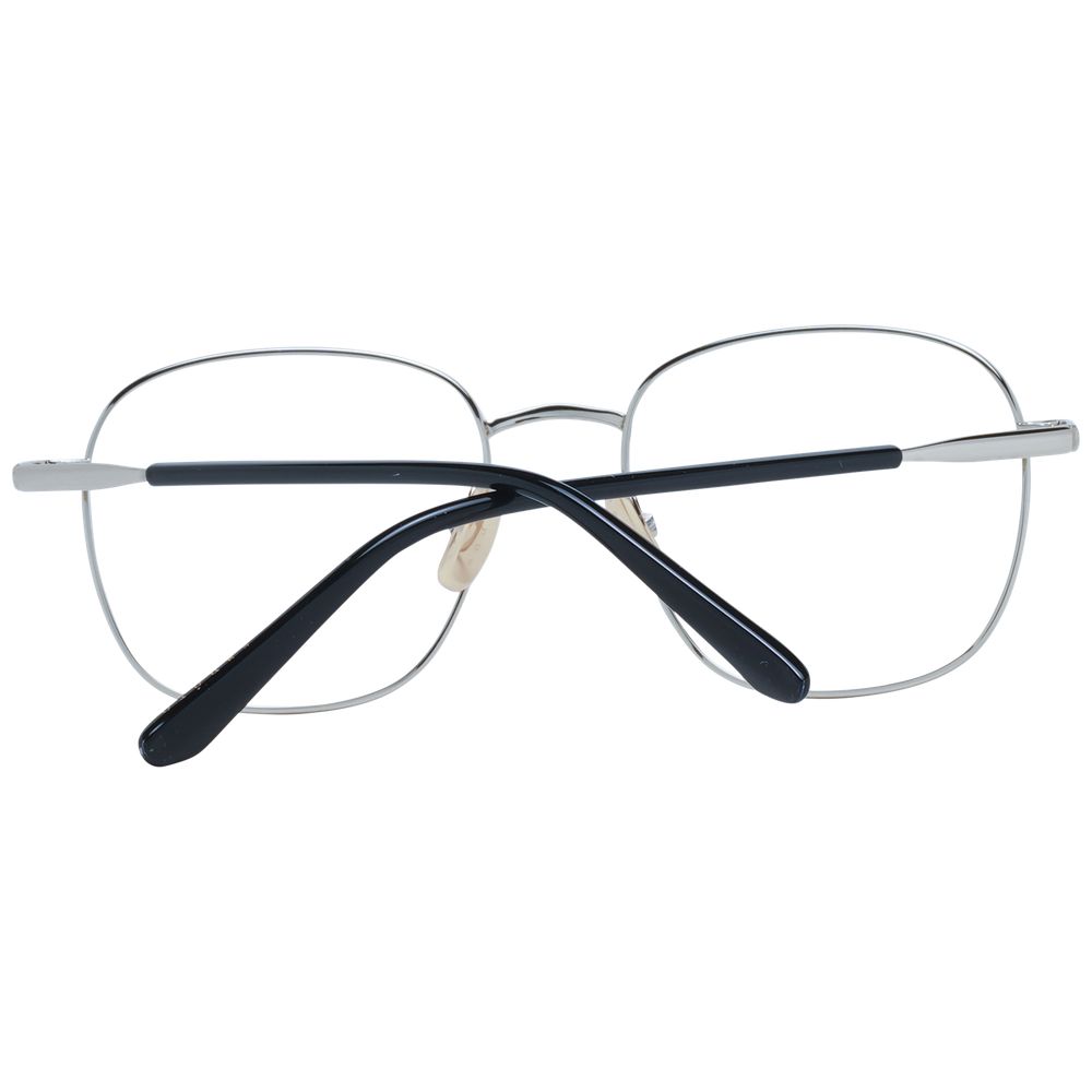 Sandro Black Women Glasses Frame in full-rim stainless steel, square style, with demo lenses and branded case included.