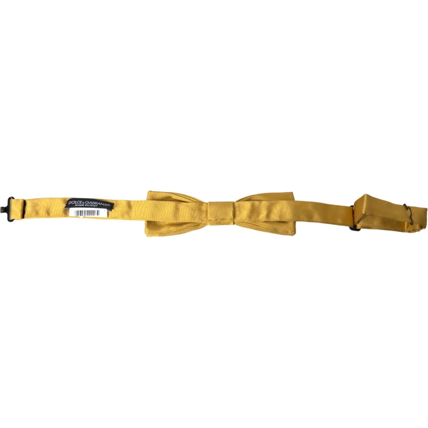 Dolce & Gabbana Yellow Silk Adjustable Neck Men Bow Tie