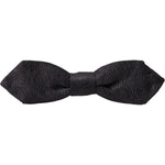 Dolce & Gabbana Black Brocade Silk Adjustable Neck Bow Tie Dolce & Gabbana Dark Slate Gray