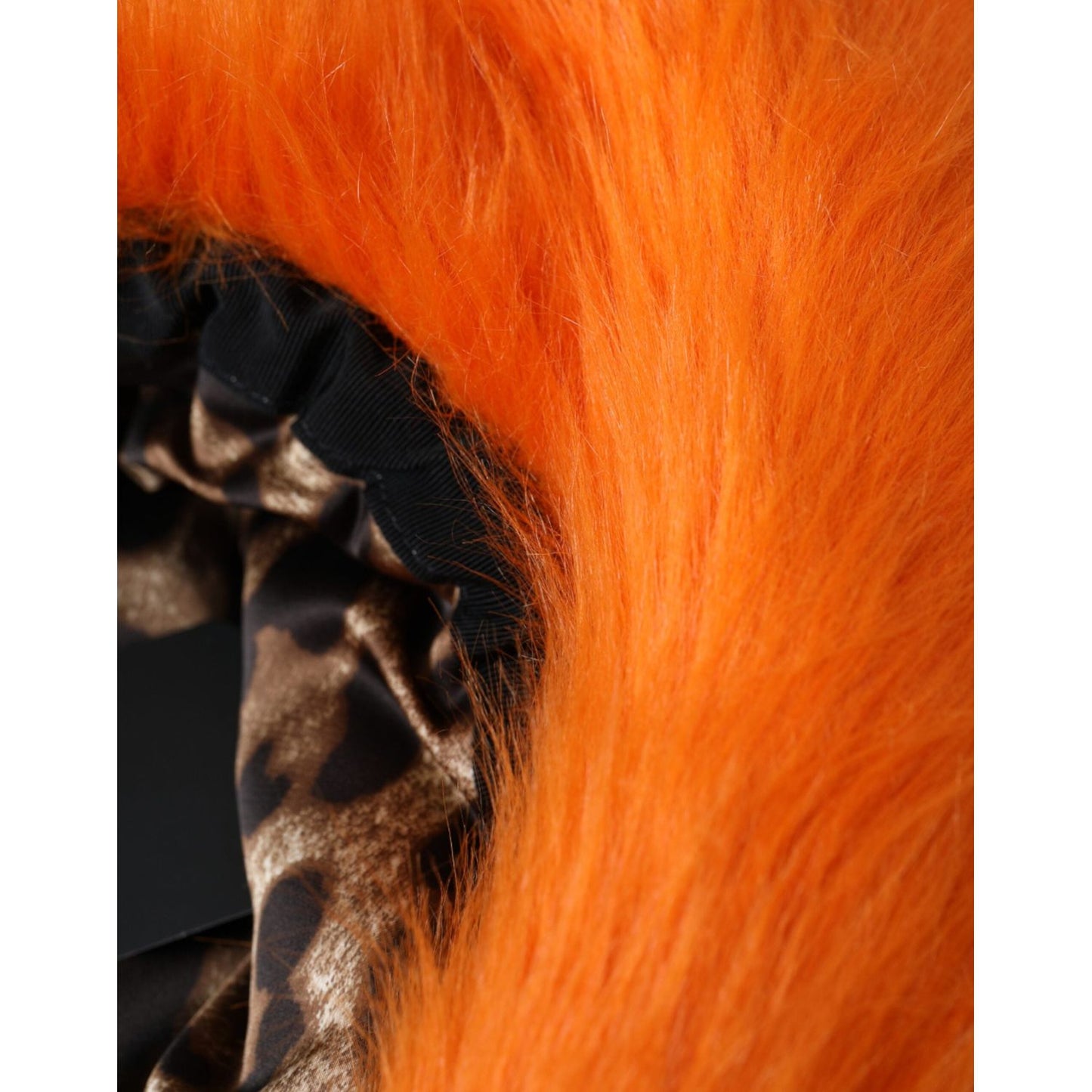 Dolce & Gabbana Orange Faux Fur Polyester Fedora Hat