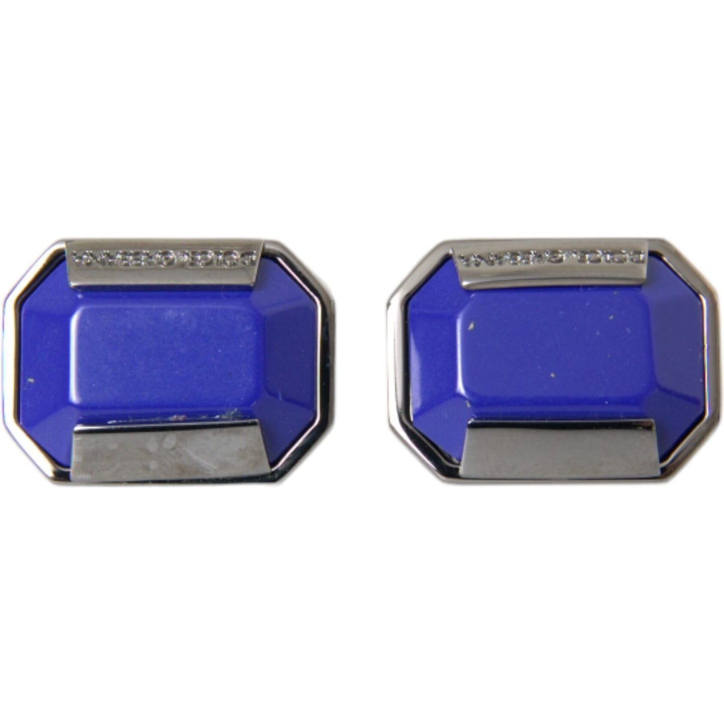 Dolce & Gabbana Silver Plated Brass Pin Crystal Cufflinks SMY10213