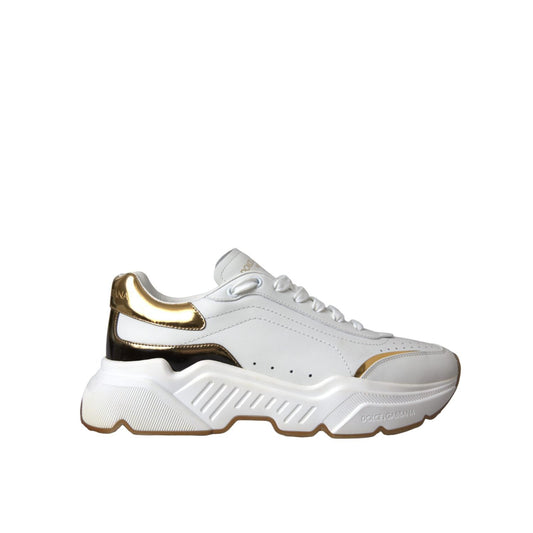 Dolce & Gabbana White Gold DAYMASTER Leather Sneakers Shoes LA5712 #11-39