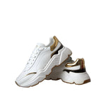 Dolce & Gabbana White Gold DAYMASTER Leather Sneakers Shoes LA5712 #11-39